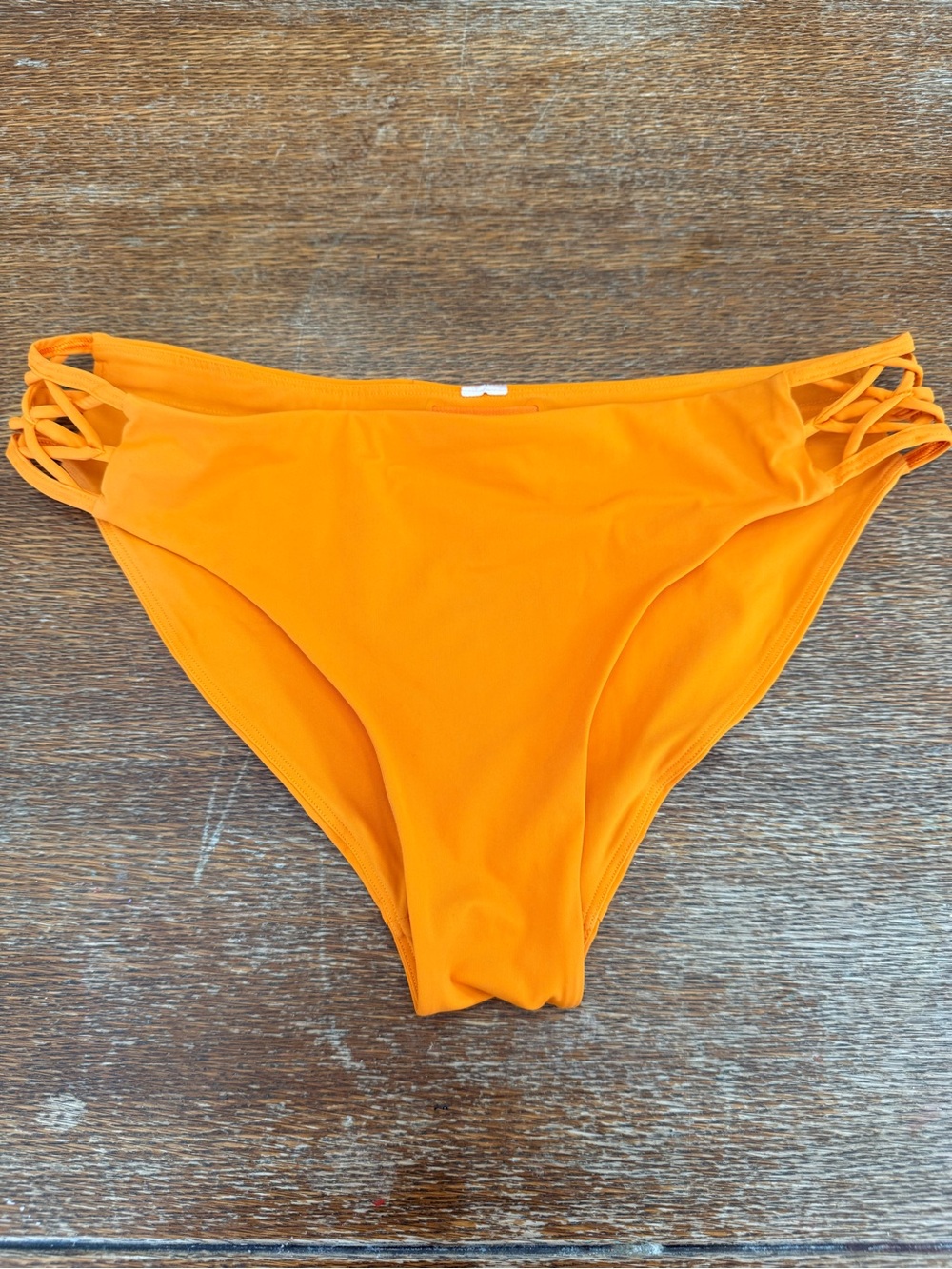 lululemon athletica Bright Orange Bikini Bottom with Braided Side Straps